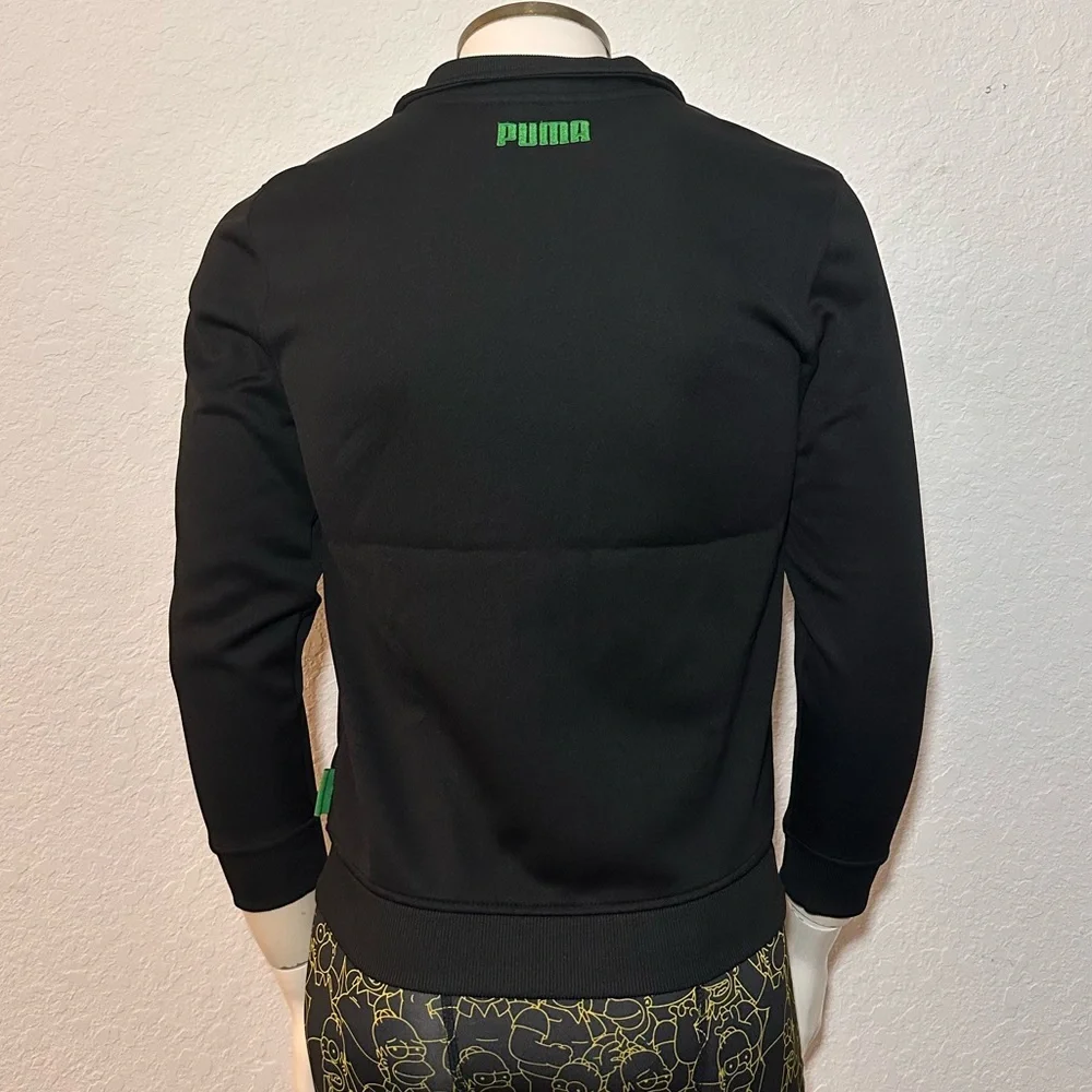 Puma Jacket  Boys Large Black/Green Full Zip New No Tag - Picture 11 of 11